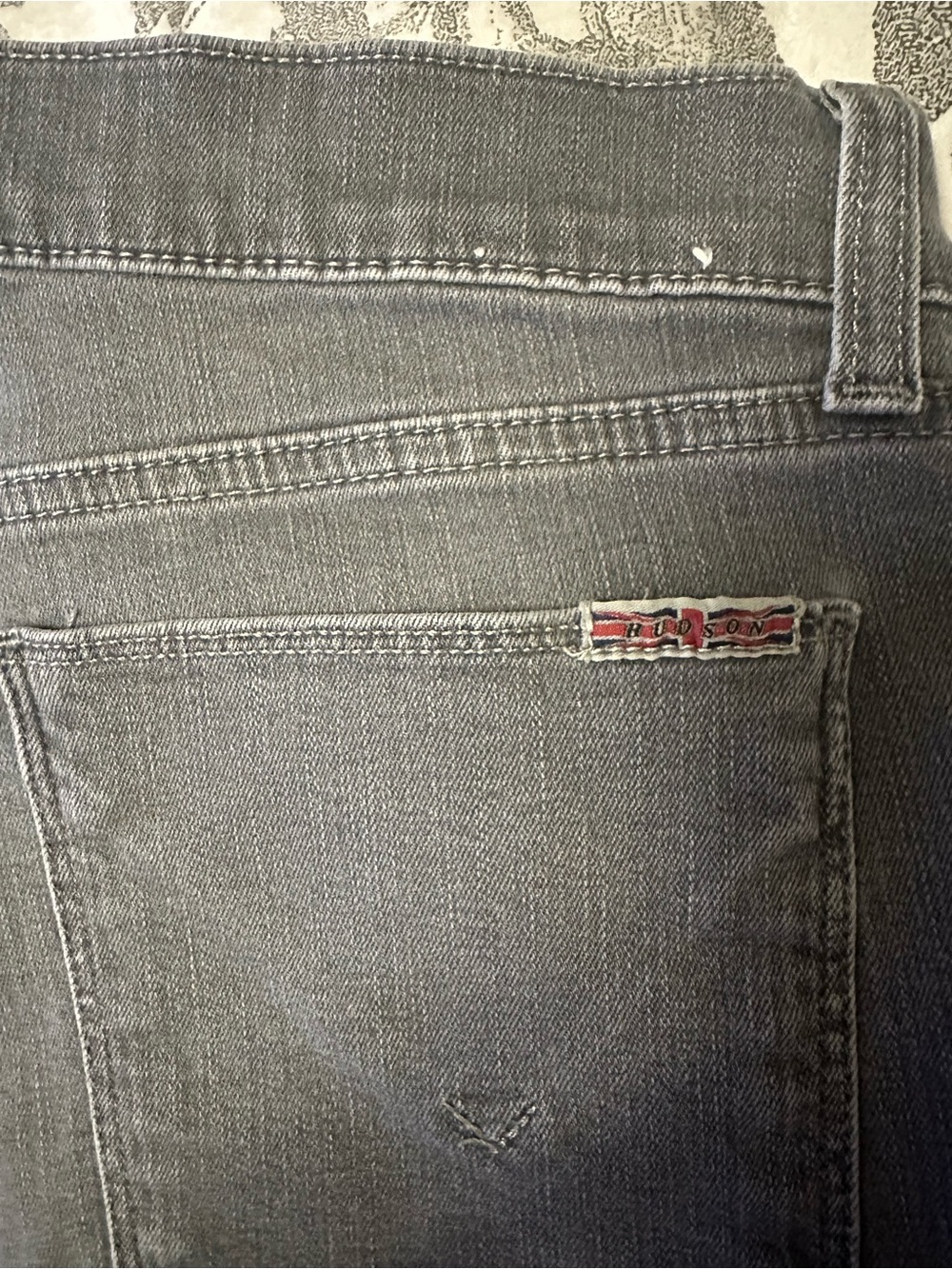 Hudson Jeans Women’s Gray Slim Denim with Red Accent Tab
